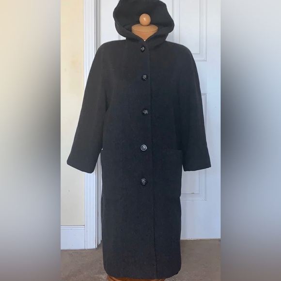 Vintage Pendleton Hooded Coat Size 10 Women’s Gray Wool Lined USA GUC - Picture 1 of 5